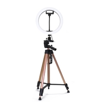 10 "dimmbares LED Selfie rundes Licht mit Telefonclip Helligkeit Einstellbare Lampe mit Fernbedienung