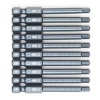 10 Stück 1/4 Zoll Sechskantschaft Magnetschraubendreher-Bits Set 65 mm S2 Sechskant-Schraubendreher-Bits aus legiertem Stahl Professionelles abgeschrägtes Sicherheitsbit Manipulationssicheres Schraubwerkzeug Handwerkzeug H6.3x65mmx4.0