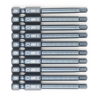 10 Stück 1/4 Zoll Sechskantschaft Magnetschraubendreher-Bits Set 65 mm S2 Sechskant-Schraubendreher-Bits aus legiertem Stahl Professionelles abgeschrägtes Sicherheitsbit Manipulationssicheres Schraubwerkzeug Handwerkzeug H6.3x65mmx4.0