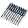 10 Stück 1/4 Zoll Sechskantschaft Magnetschraubendreher-Bits Set 65 mm S2 Sechskant-Schraubendreher-Bits aus legiertem Stahl Professionelles abgeschrägtes Sicherheitsbit Manipulationssicheres Schraubwerkzeug Handwerkzeug H6.3x65mmxTRI2.0