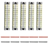 10 Stück (5 Sätze) -5 Stück 600 V 15 A 12 Positionen Zweireihige Schraubklemmenleiste mit Abdeckung + 5 Stück 600 V 15 A 12 Positionen Schwarz Rot Vorisolierte Klemmenleiste