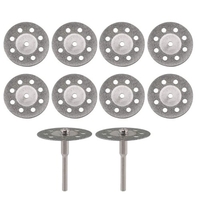 10 Stück Diamanttrennscheiben 22 mm Durchmesser Trennscheiben mit 2 Stück 3 mm Dornen Ersatz für Dremel Drehwerkzeuge