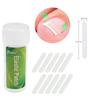 10 Stück eingewachsener Zehennagel-Glättungsclip Eingewachsene Zehennagelkorrektur Elastische Pflaster Paronychia Acronyx Korrekturpflaster Fußpflegetool