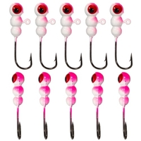 10 Stück Eisfischen Jigs aus Kohlenstoffstahl Eisfischen Jig Haken