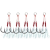 10 Stück Fishing Jigging Hooks Set Stacheldraht Karpfen Angelhaken mit Feder und geteilten Ringen Sea Fishhook Fly Fishing Tackle