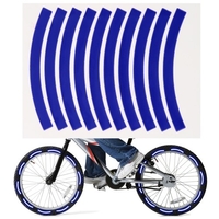 10 Stück Klebeband Reflective Tape Radfahren Sicherheit Warnung Aufkleber Fahrrad Reflektor Klebeband Streifen für Auto Fahrrad Motorrad Roller Rad Felge Dekoration