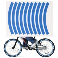 10 Stück Klebeband Reflective Tape Radfahren Sicherheit Warnung Aufkleber Fahrrad Reflektor Klebeband Streifen für Auto Fahrrad Motorrad Roller Rad Felge Dekoration
