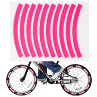 10 Stück Klebeband Reflective Tape Radfahren Sicherheit Warnung Aufkleber Fahrrad Reflektor Klebeband Streifen für Auto Fahrrad Motorrad Roller Rad Felge Dekoration