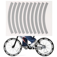 10 Stück Klebeband Reflective Tape Radfahren Sicherheit Warnung Aufkleber Fahrrad Reflektor Klebeband Streifen für Auto Fahrrad Motorrad Roller Rad Felge Dekoration