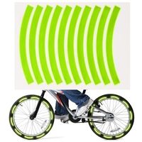 10 Stück Klebeband Reflective Tape Radfahren Sicherheit Warnung Aufkleber Fahrrad Reflektor Klebeband Streifen für Auto Fahrrad Motorrad Roller Rad Felge Dekoration