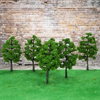 10 Stück Kunststoff-Modell Bäume architektonische Model Railroad Layout Garten Landschaft Landschaft Puppe Hochzeiten Diorama Miniaturen