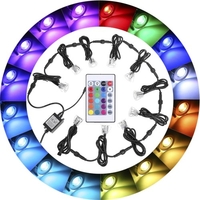 10 Stück LED Deck Lichter mit Fernbedienung 16 RGBW Farben und 4 Beleuchtungsmodi