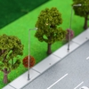 10 Stück Metall Straßen Lampe Modelmaking-Kopf LED Lichter Laternenpfahl Model Railway Street Lighting 3V DC