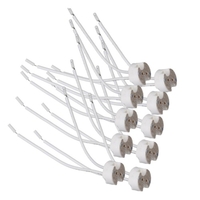 10 Stück MR16 G4 Sockel Keramikfassung Lampenfassung L-ED-Anschluss CFL Halogen-Lampenadapter