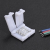 10 Stück Weiß 4 Pins RGB LED-Streifen-Verbindungsstück-Schnellverteiler