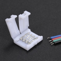 10 Stück Weiß 4 Pins RGB LED-Streifen-Verbindungsstück-Schnellverteiler