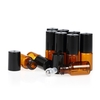10 Stücke 3 ml Braunglas Ätherische Öle Roller Flasche Roll-on Flaschen Edelstahl Rollerball Ätherisches Öl Glas mit 3 ml Pipette