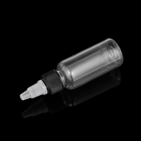 10 stücke 30 ml 1 unze Durchsichtigen Kunststoff Leere Tattoo Ink Pigment Flaschen mit Schwarz Twist Cap Tattoo Tinte Pigment Klar Flasche Liefert