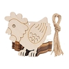 10 STÜCKE Kinder DIY Ostern Haning Anhänger Holz Bemaltes Hängeschild Ostern Tür Wandbehang Dekoration Kaninchenei Ausschnitte Holz Hängeetiketten für Zuhause Ostern Party Handwerk Geschenk