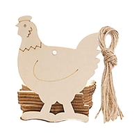 10 STÜCKE Kinder DIY Ostern Haning Anhänger Holz Bemaltes Hängeschild Ostern Tür Wandbehang Dekoration Kaninchenei Ausschnitte Holz Hängeetiketten für Zuhause Ostern Party Handwerk Geschenk