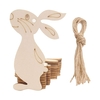 10 STÜCKE Kinder DIY Ostern Haning Anhänger Holz Bemaltes Hängeschild Ostern Tür Wandbehang Dekoration Kaninchenei Ausschnitte Holz Hängeetiketten für Zuhause Ostern Party Handwerk Geschenk