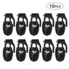 10 stücke Kunststoffschnur Schlösser Ende Spring Stop Toggle Stopper Outdoor Camping Wandern Rucksack Schnürsenkel Snap Clips