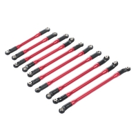 10 STÜCKE Metall Oberen Unterlenker Mit Kunststoff Gelenkkopf Set für 1/10 AXIAL SCX10II 90046 90047 RC Crawler Auto