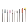 10 stücke Nagelbohrer Häutchen-reiniger Staub Bohrer Pinsel Rotary Polieren Datei Schleifköpfe Nagel Salon Werkzeuge