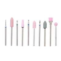 10 stücke Nagelbohrer Häutchen-reiniger Staub Bohrer Pinsel Rotary Polieren Datei Schleifköpfe Nagel Salon Werkzeuge