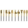 10 STÜCKE Rundschaft HSS Fräser Holzbearbeitung Fräser Schleifen Fräswerkzeug Zubehör Set 3mm Schaft Praktisches Holzbearbeitung Trimmen Set