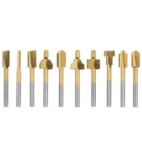 10 STÜCKE Rundschaft HSS Fräser Holzbearbeitung Fräser Schleifen Fräswerkzeug Zubehör Set 3mm Schaft Praktisches Holzbearbeitung Trimmen Set