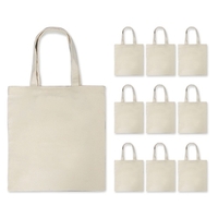 10 STÜCKE Segeltuchtasche Handtasche Große Kapazität Einfarbig Faltbare Wiederverwendbare Leichte Einkaufstasche Stofftasche Tragetasche