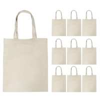 10 STÜCKE Segeltuchtasche Handtasche Große Kapazität Einfarbig Faltbare Wiederverwendbare Leichte Einkaufstasche Stofftasche Tragetasche
