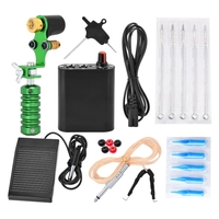 10 Stücke Tattoo Maschine Kit Komplette Tattoo Maschine Nadeln Netzteil Fußpedal Tattoo Fußschalter