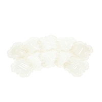 10 teile / satz Mini Perle Papier Laser Cut Tischnummer Karten Tischkarten für Hochzeiten Party Bankett Dekoration-Nummer 1-10 Weiß