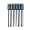 10-teiliges Schlitzschraubendreher-Bit-Set 1/4-Zoll-Sechskantschaft S2 Stahl-Magnetschraubendreher-Bit-Set für elektrische Handbohrmaschine mit Kraftschraubendreher