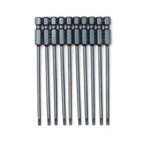 10-teiliges Schlitzschraubendreher-Bit-Set 1/4-Zoll-Sechskantschaft S2 Stahl-Magnetschraubendreher-Bit-Set für elektrische Handbohrmaschine mit Kraftschraubendreher