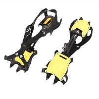 10-Zähne-Krallen Steigeisen Winter Schneespikes Ski-Eisschuh-Abdeckungen Stahlgreifer Stollen zum Klettern Wandern Wandern auf Schnee Eisschmutz