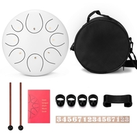 10 Zoll 8 Tone Steel Tongue Drum Hand Pan Drums mit Drumsticks Percussion Musikinstrumenten