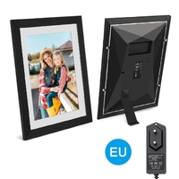 10-Zoll-Digitalbilderrahmen Spielen Sie Fotos mit Diashow,  1280x800 Digitalbilderrahmen,  Full-HD-IPS-Anzeigewinkel Digitaler Fotorahmen mit Touchscreen ab,  senden Sie Fotos oder kleine Videos von überall,  EU-Stecker