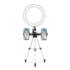 10 Zoll dimmbares LED Selfie rundes Licht mit einstellbarer Lampe für die Helligkeit des Telefonclips