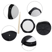 10-Zoll-Drum Practice Pad mit Drumsticks Tragetasche für Trainings