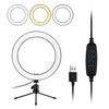 10-Zoll-LED-Ringlichtfotografie Einfülllampe 3 Beleuchtungsmodi Dimmbar USB-betrieben