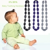 100 % Food Grade Silikon Zahnen Halskette weiche Perlen für Chew Baby Kleinkind Krankenpflege Schmuck Spielzeug für Mom BPA frei EN71 F963 FDA-Zertifikat tragen