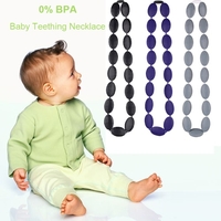 100 % Food Grade Silikon Zahnen Halskette weiche Perlen für Chew Baby Kleinkind Krankenpflege Schmuck Spielzeug für Mom BPA frei EN71 F963 FDA-Zertifikat tragen