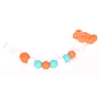 100% Food Grade nette bunte Silikon BPA-frei Pacifier Clip-Halter Kette Soft Beads für Zahnen Beißring Chew Nursing Beruhigende Schmuck Spielzeug-Baby-Jungen-Mädchen-Kleinkind-Geschenk