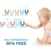 100% Food Grade Zahnen Beißring Halskette Soft Beads für Chew Baby-Kleinkind Pflege Schmuck Spielzeug für Mom BPA frei zu tragen