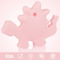 100% Lebensmittelqualität Silikon-Baby-Hand-Held-Dinosaurier Tier Beißring Zahnen-Anhänger für Halsketten-Chew-Kleinkind-Pflege Schmuck Spielzeug Mom BPA frei zu tragen