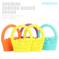 100% Lebensmittelqualität Silikon-Hand Chewable Korb Beißring Zahnen Anhänger für Halskette Chew Baby-Kleinkind Beruhigende Pflege Schmuck Spielzeug BPA frei DIY