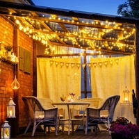 100 LED Lichterketten 33ft 8 Modi warmes Licht wechselndes wasserdichtes Twinkle Fairy Tube Strip Light